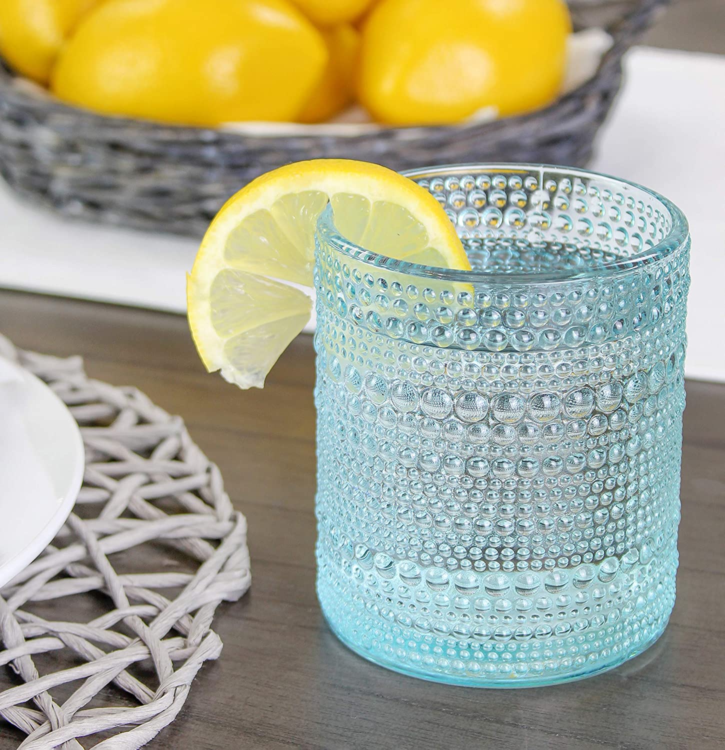hobnail drinking glass