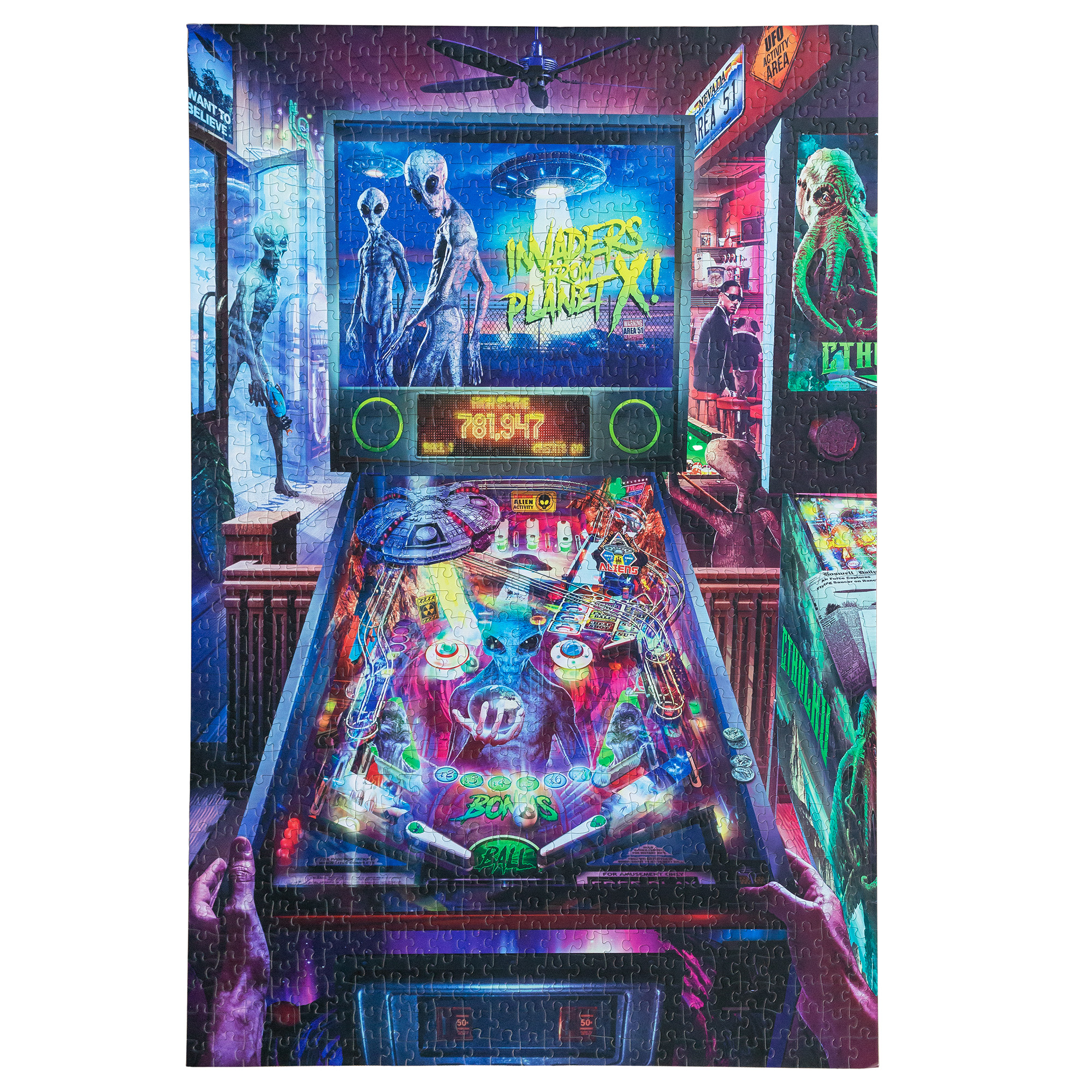 1,000 Piece Jigsaw Puzzle Pinball Invasion By Mchezo eBay